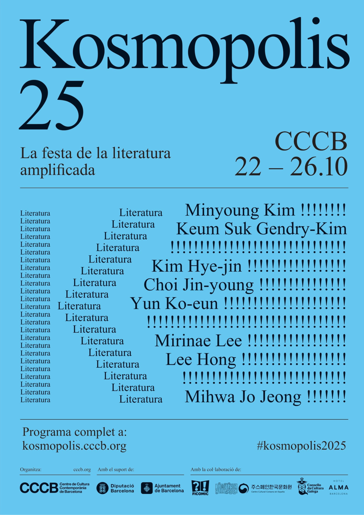 Kosmopolis 25, K-Lit la efervescencia de la literatura coreana cartel