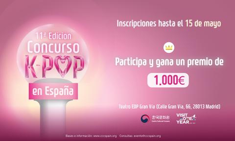 (-15/5) Inscripciones para la 11ª Edición del Concurso K-POP en España