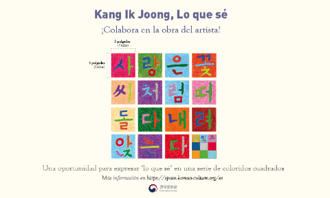 Participa en la obra del artista 'Kang Ik Joong, Lo que sé'